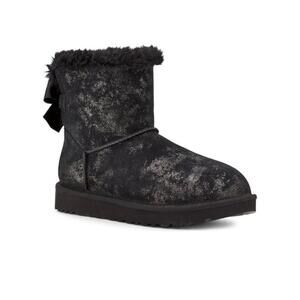 NEW UGG® Mini Bailey Bow Glimmer Faux Fur Lined Boot